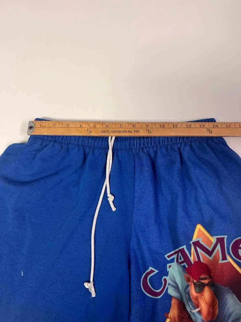 Vintage Joe Camel Cigarettes Billiards Pool Shorts Royal Blue small 0335